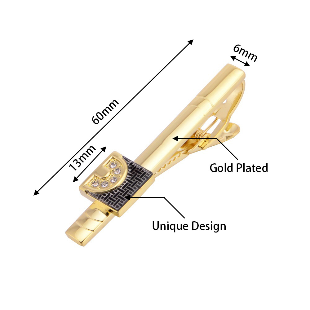 Набор золотистых запонок и баб – обзор и цена Tie Bar Set Gift